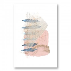 Soft Pink Blue 1 Abstract Art