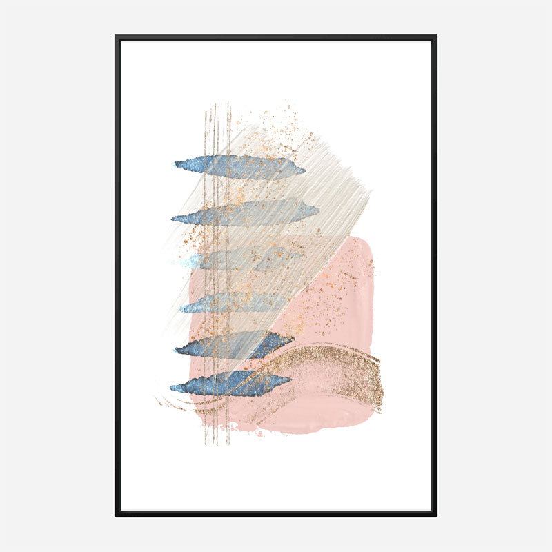 Soft Pink Blue 1 Abstract Art