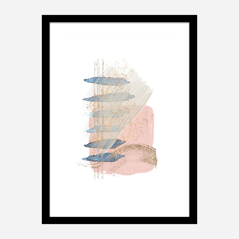 Soft Pink Blue 1 Abstract Art