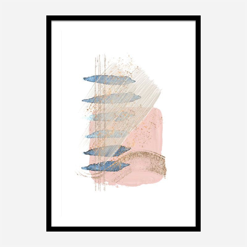 Soft Pink Blue 1 Abstract Art