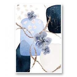 Blue Floral Art 