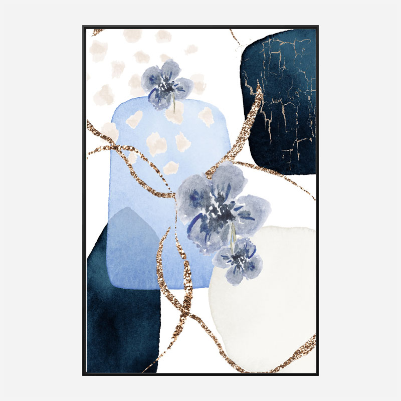 Blue Floral Art 