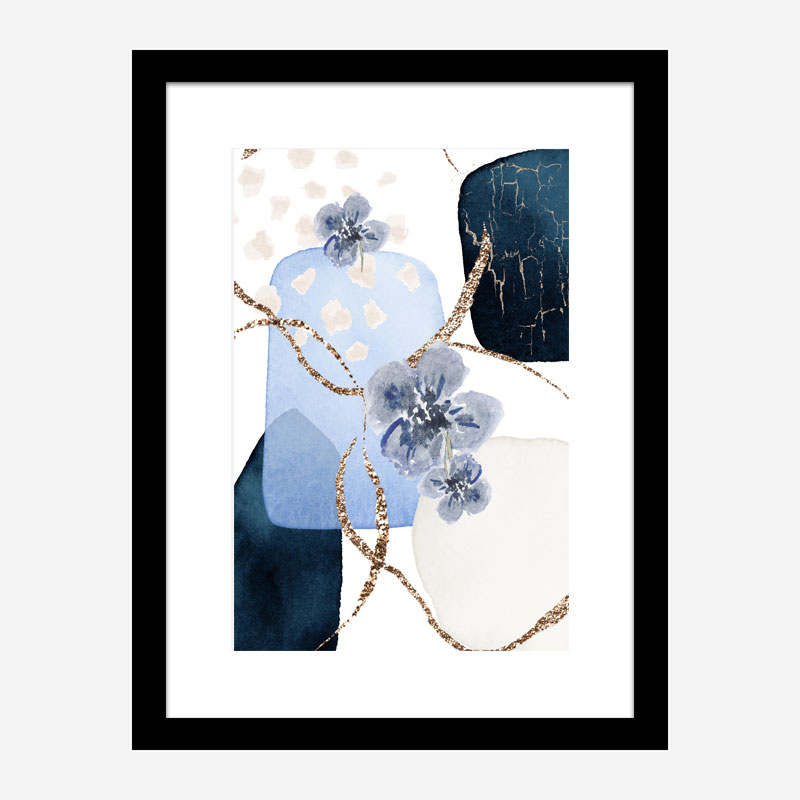 Blue Floral Art 