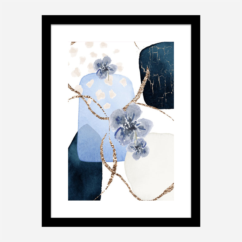 Blue Floral Art 