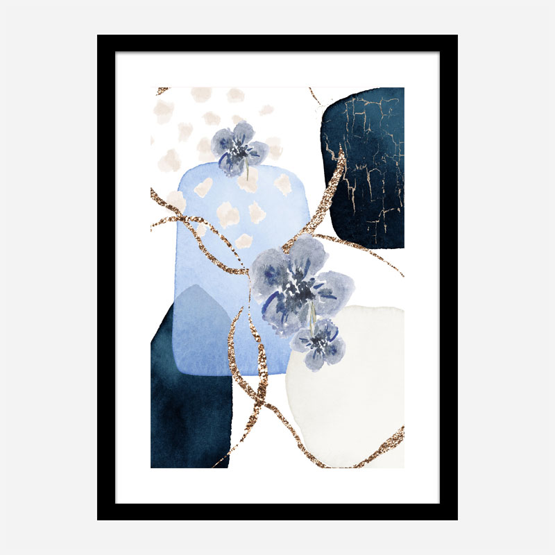 Blue Floral Art 