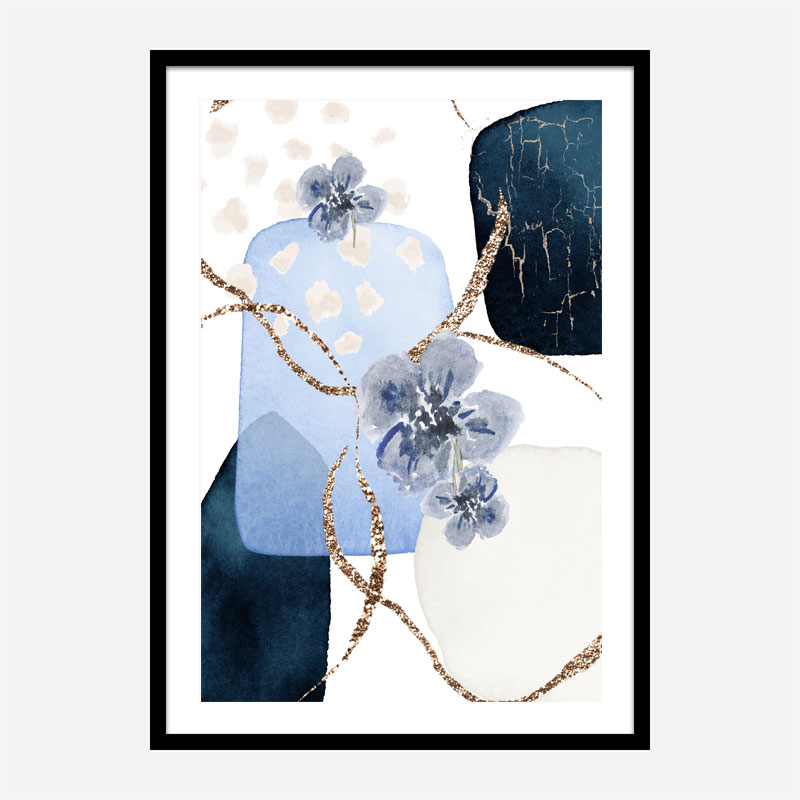 Blue Floral Art 