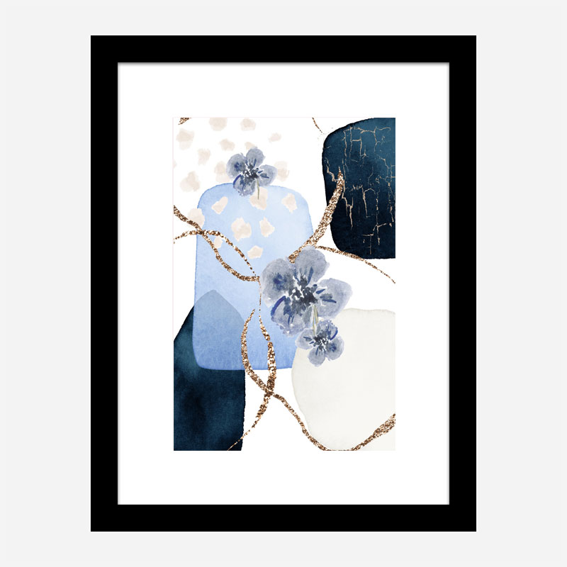 Blue Floral Art 