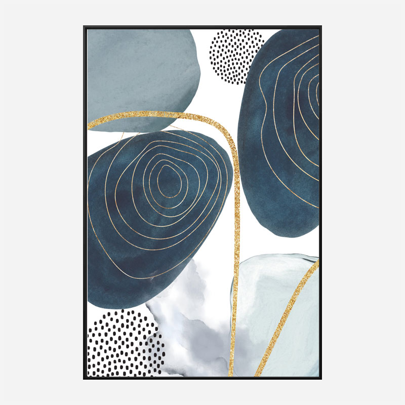 Shapley Blue 3 Geometric Art 