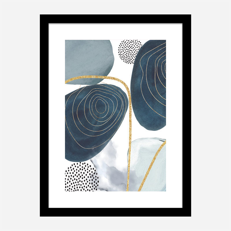 Shapley Blue 3 Geometric Art 