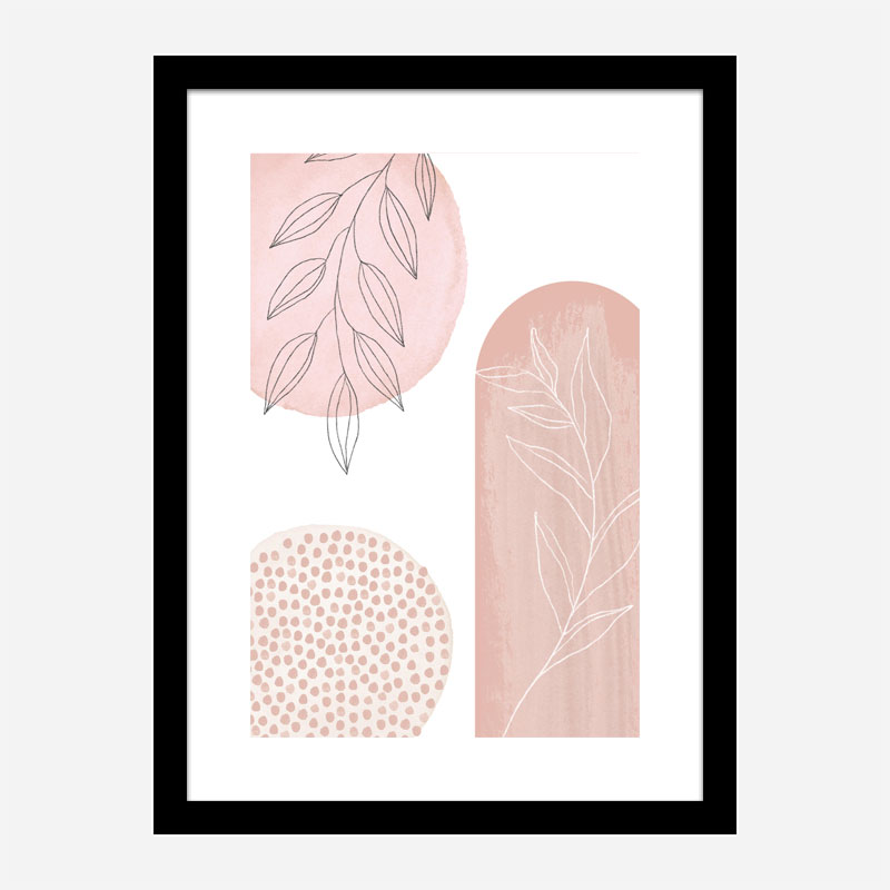 Love Pink Geometric Art