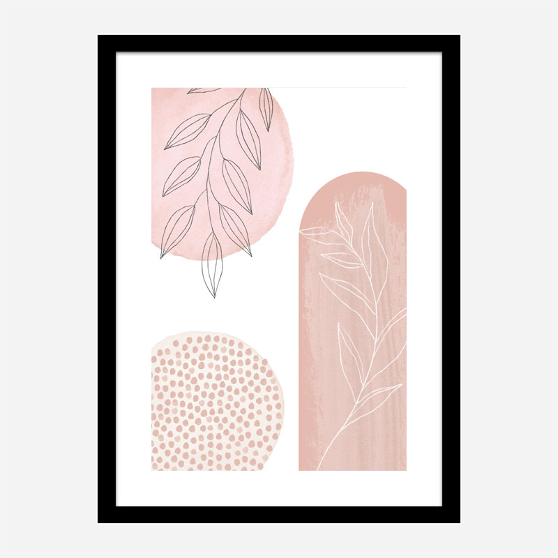 Love Pink Geometric Art