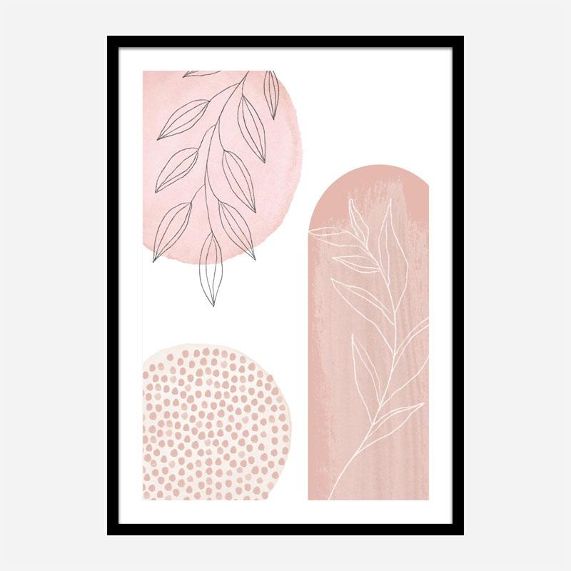 Love Pink Geometric Art