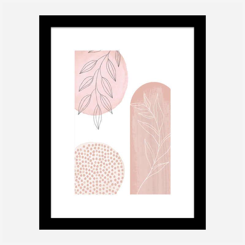 Love Pink Geometric Art