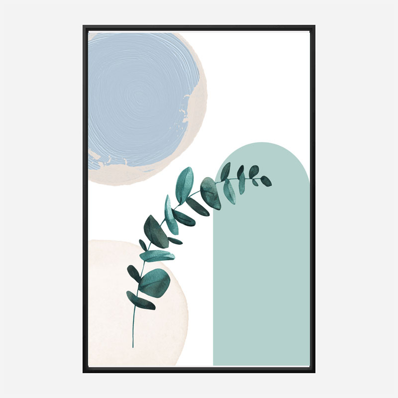 Blue Green Boho Geometric Art