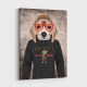 Beagle in Gucci Hoodie Art Print