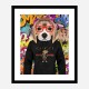 Beagle in Gucci Hoodie Graffiti Art Print