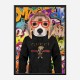 Beagle in Gucci Hoodie Graffiti Art Print