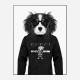 King Charles Spaniel in Gucci Hoodie Black and White Art Print