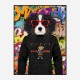 King Charles Spaniel in Gucci Hoodie Graffiti Art Print