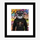 Schnauzer Dog in a Gucci Hoodie Graffiti Art Print