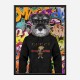 Schnauzer Dog in a Gucci Hoodie Graffiti Art Print