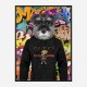 Schnauzer Dog in a Gucci Hoodie Graffiti Art Print