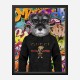 Schnauzer Dog in a Gucci Hoodie Graffiti Art Print