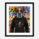 Boxer Dog in a Gucci Hoodie Graffiti Art Print