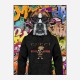 Boxer Dog in a Gucci Hoodie Graffiti Art Print