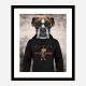 Boxer Dog in a Gucci Hoodie Art Print