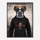 Boxer Dog in a Gucci Hoodie Art Print