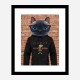 Cat in a Gucci Hoodie Art Print