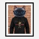 Cat in a Gucci Hoodie Art Print