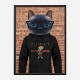 Cat in a Gucci Hoodie Art Print