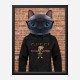 Cat in a Gucci Hoodie Art Print