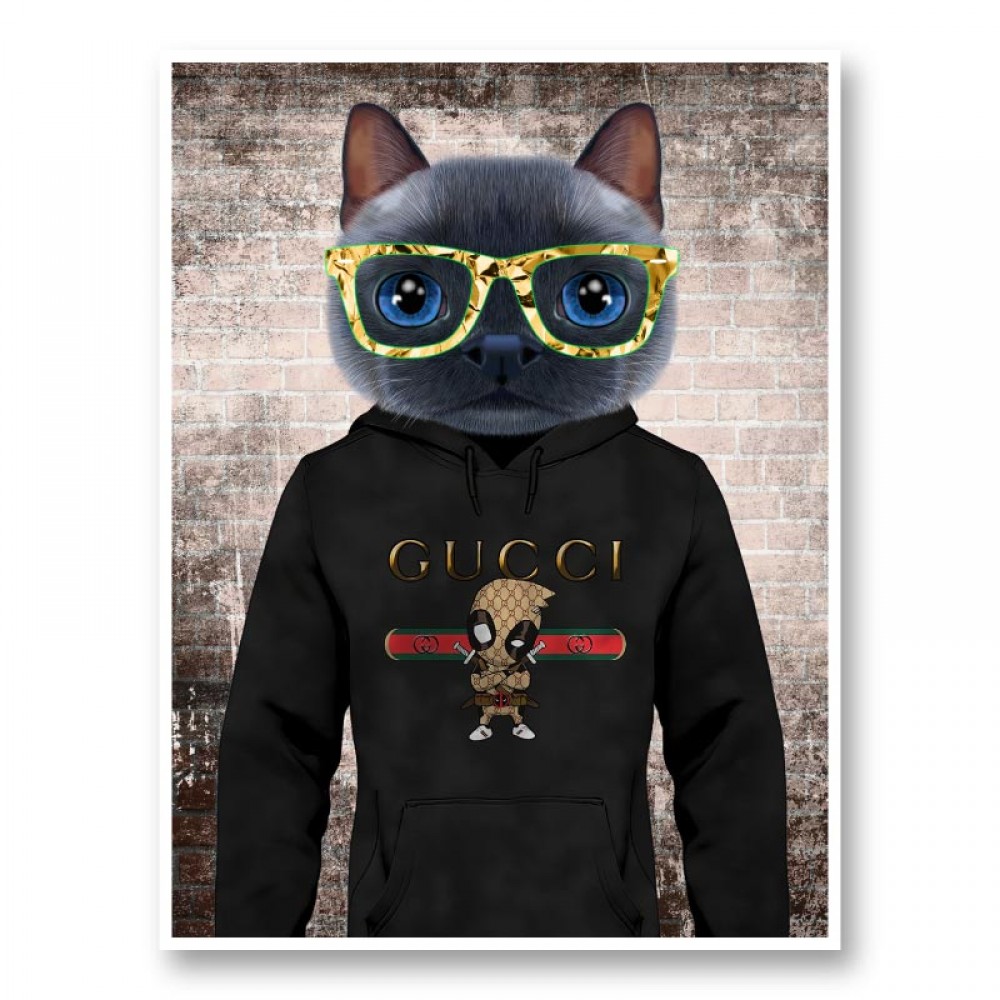 gucci black cat hoodie