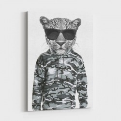 Leopard in Camo Art Print