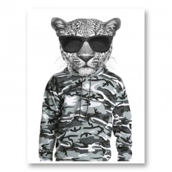 Leopard in Camo Art Print