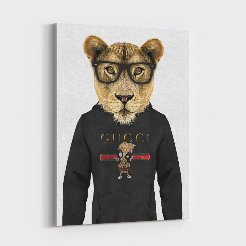 Lioness Gucci Hoodie Art Print