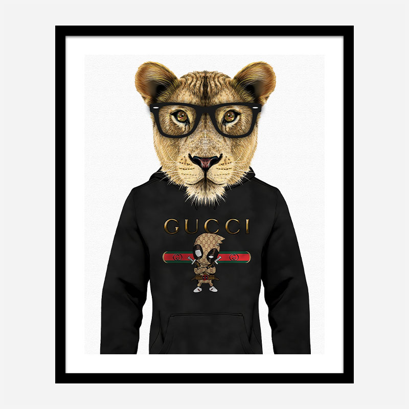 Lioness Gucci Hoodie Art Print