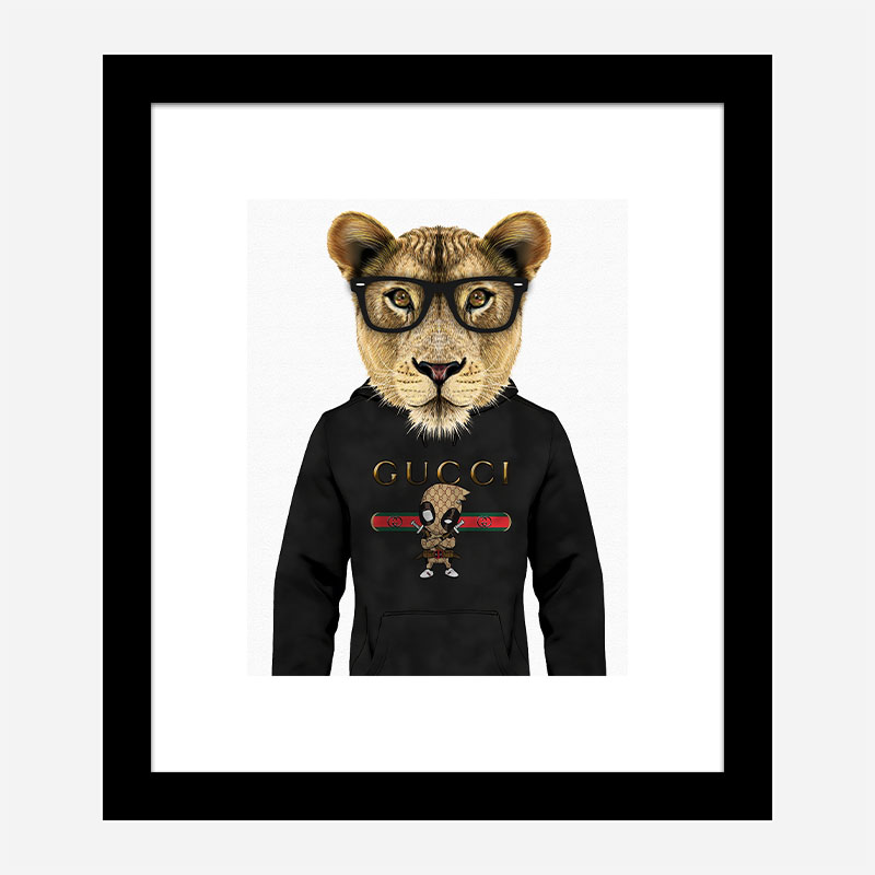 Lioness Gucci Hoodie Art Print