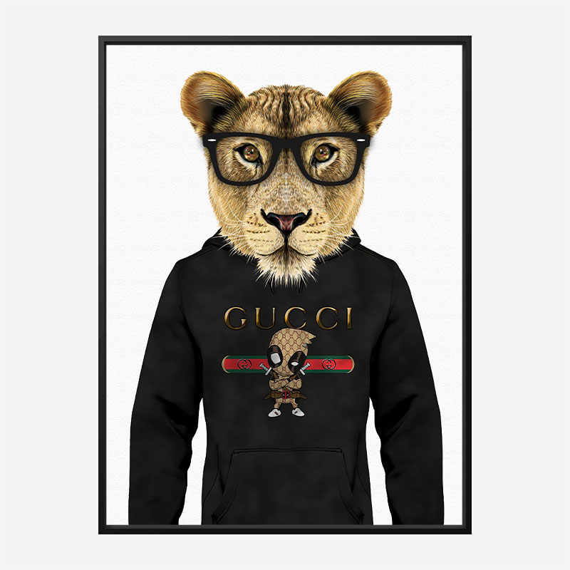 Lioness Gucci Hoodie Art Print