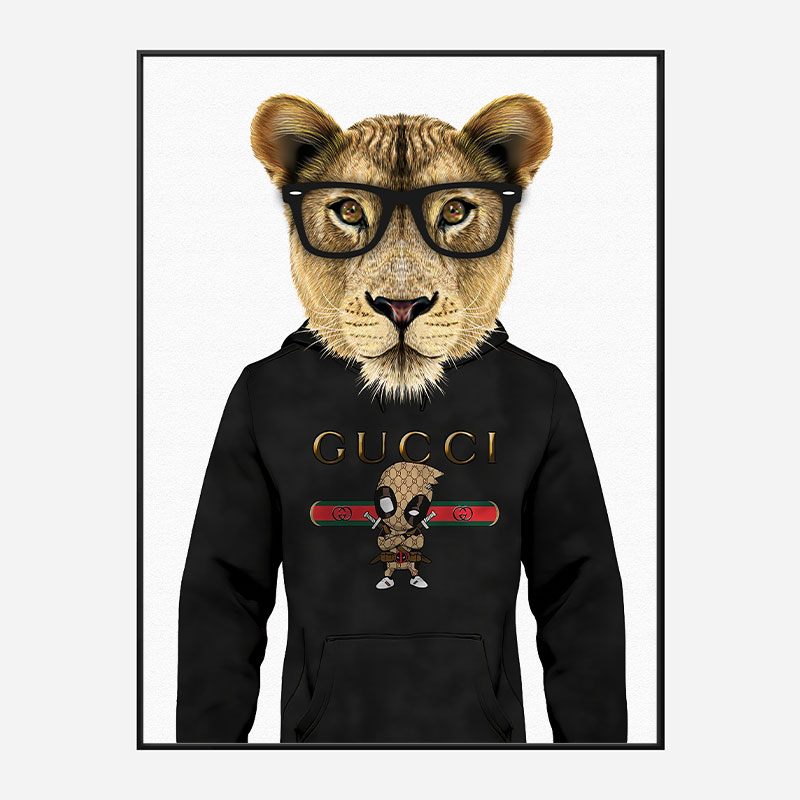 Lioness Gucci Hoodie Art Print