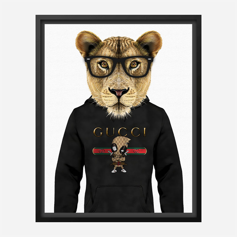 Lioness Gucci Hoodie Art Print