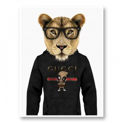 Lioness Gucci Hoodie Art Print