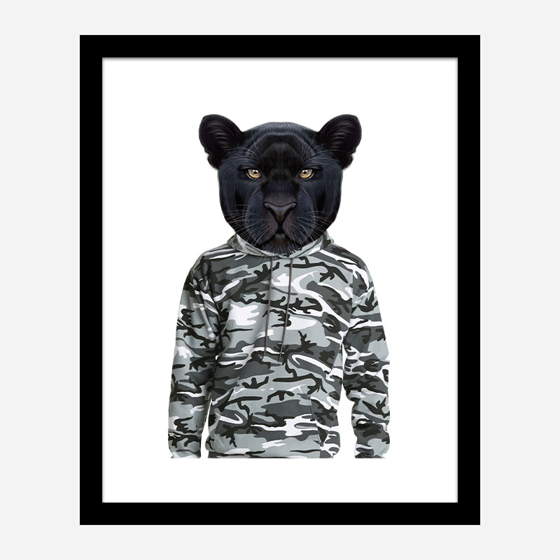 Black Panther Cammo Art Print