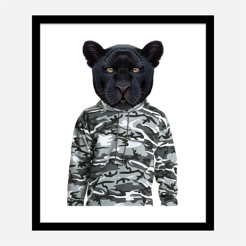 Black Panther Cammo Art Print