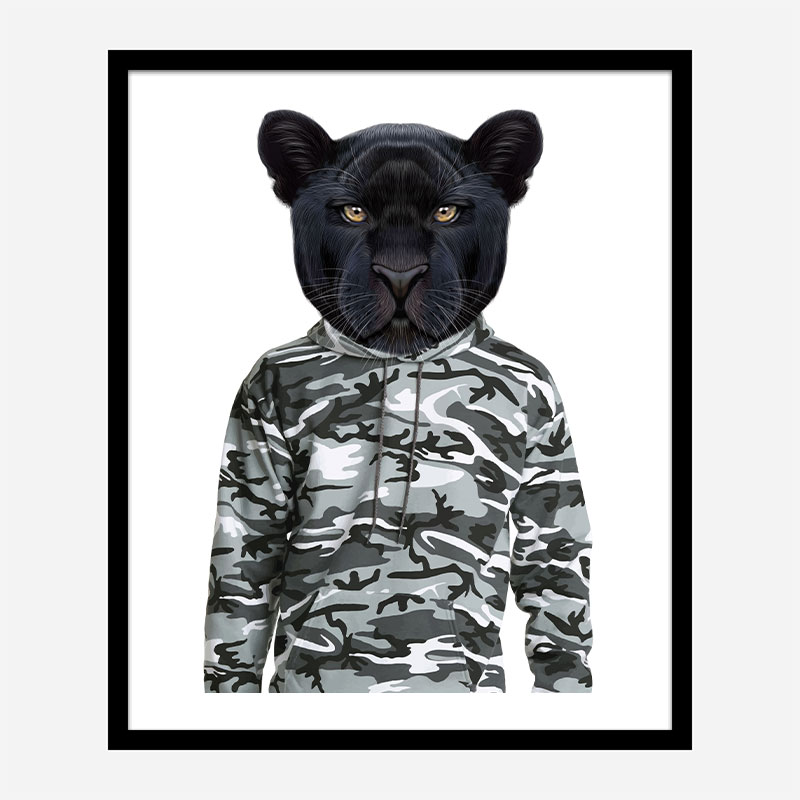 Black Panther Cammo Art Print