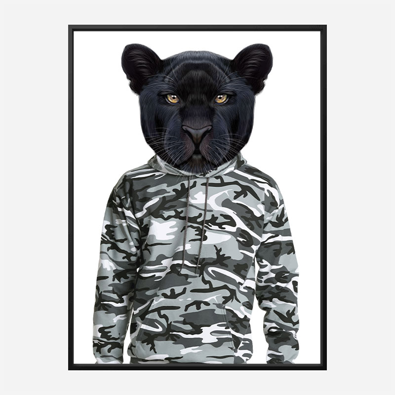 Black Panther Cammo Art Print