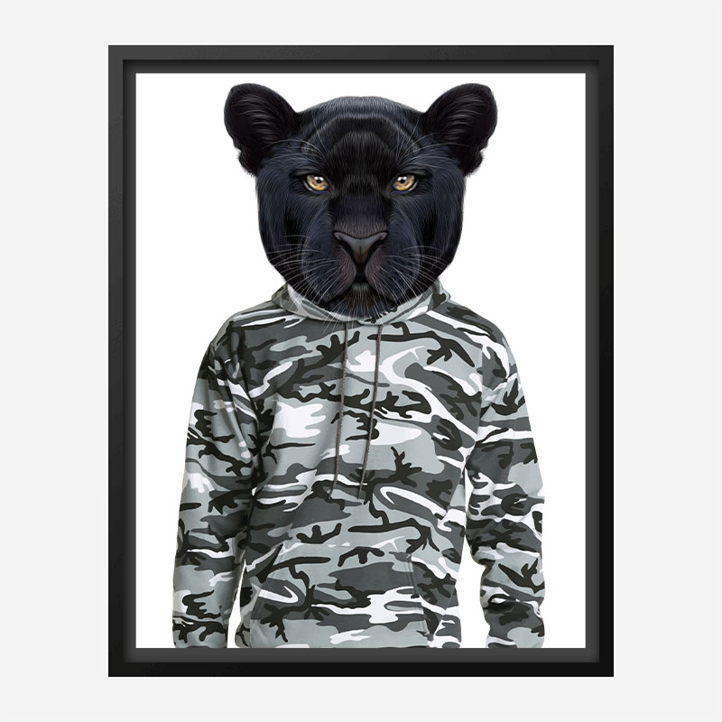 Black Panther Cammo Art Print